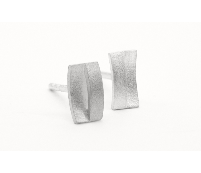 ALOFT-OHRRING-EARRING-NO6-Silber-Sandgestrahlt-LARISSAGEHRMANN