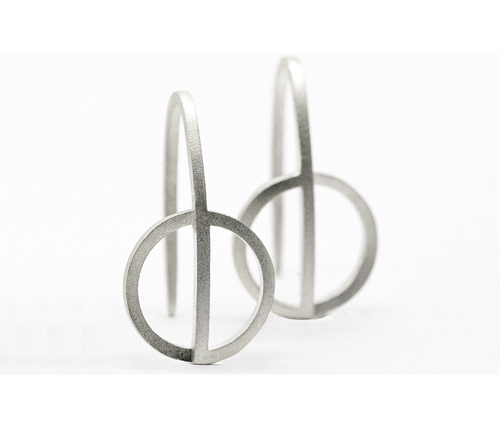 ALOFT-OHRRING-EARRING-NO4-SILBER-SANDGESTRAHLT-SANDBLASTED-LARISSAGEHRMANN